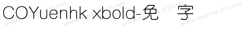 COYuenhk xbold字体转换